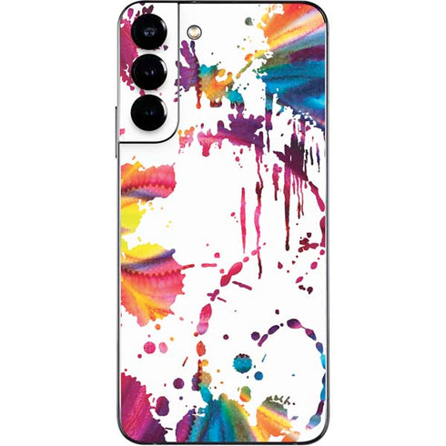 Chromatic Splatter White Galaxy S22 Plus Skin